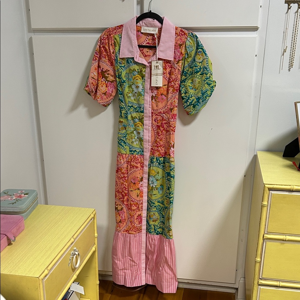 Love The Label Patchwork Ida Tresco Cotton Dress NWT Small